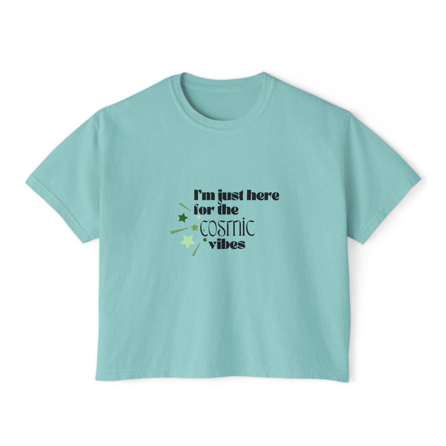 Women's Boxy Tee - Cosmic Vibes Graphic Shirt