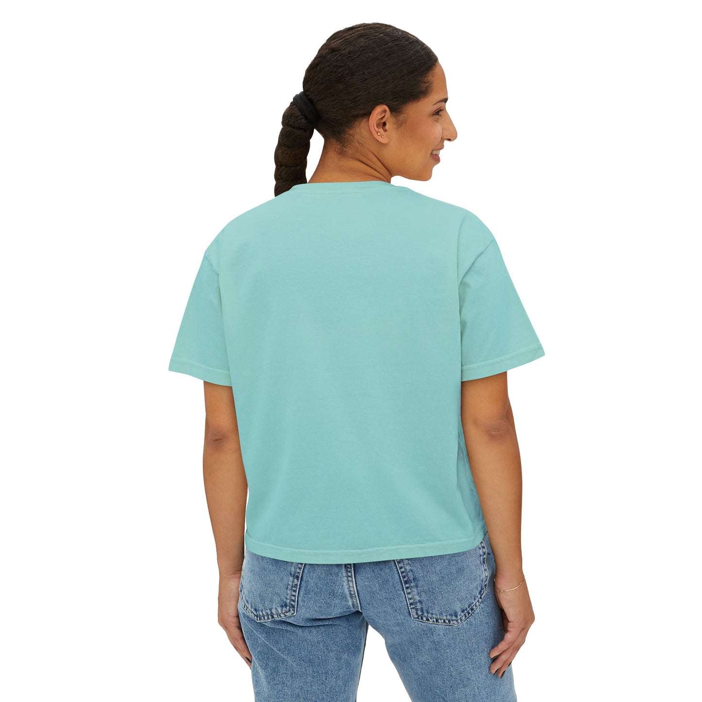 Women's Boxy Tee - Cosmic Vibes Graphic Shirt