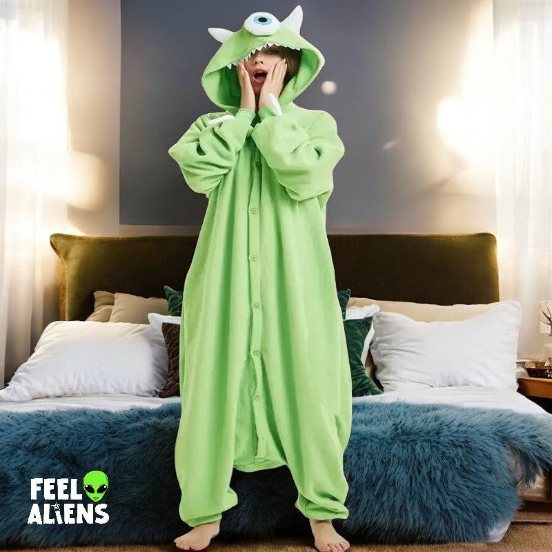 Alien Pajama Unisex Adults Cosplay Costume Monster Mike One-Piece Pajamas
