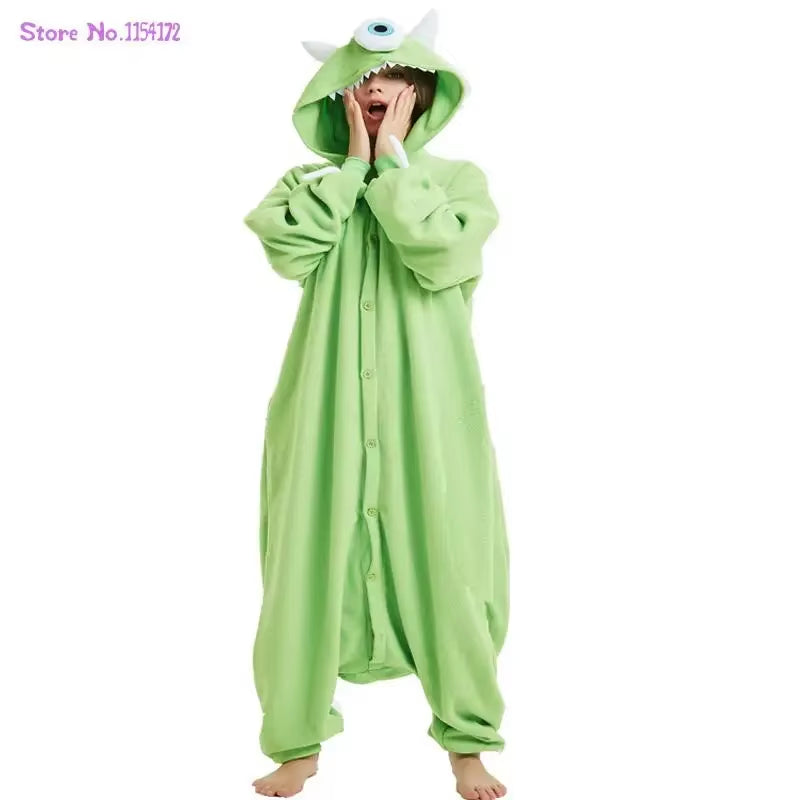 Alien Pajama Unisex Adults Cosplay Costume Monster Mike One-Piece Pajamas