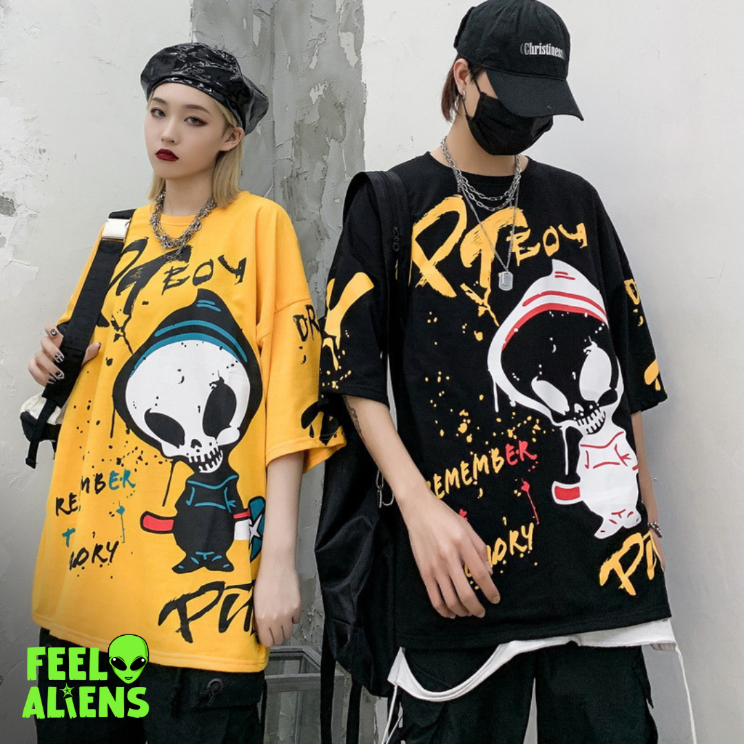 Alien Shirt – Bold Graffiti Style for a Standout Look