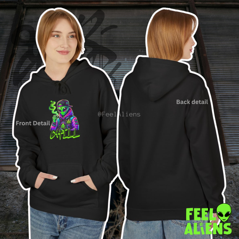Chill Vibes Smoking Alien Unisex Hoodie