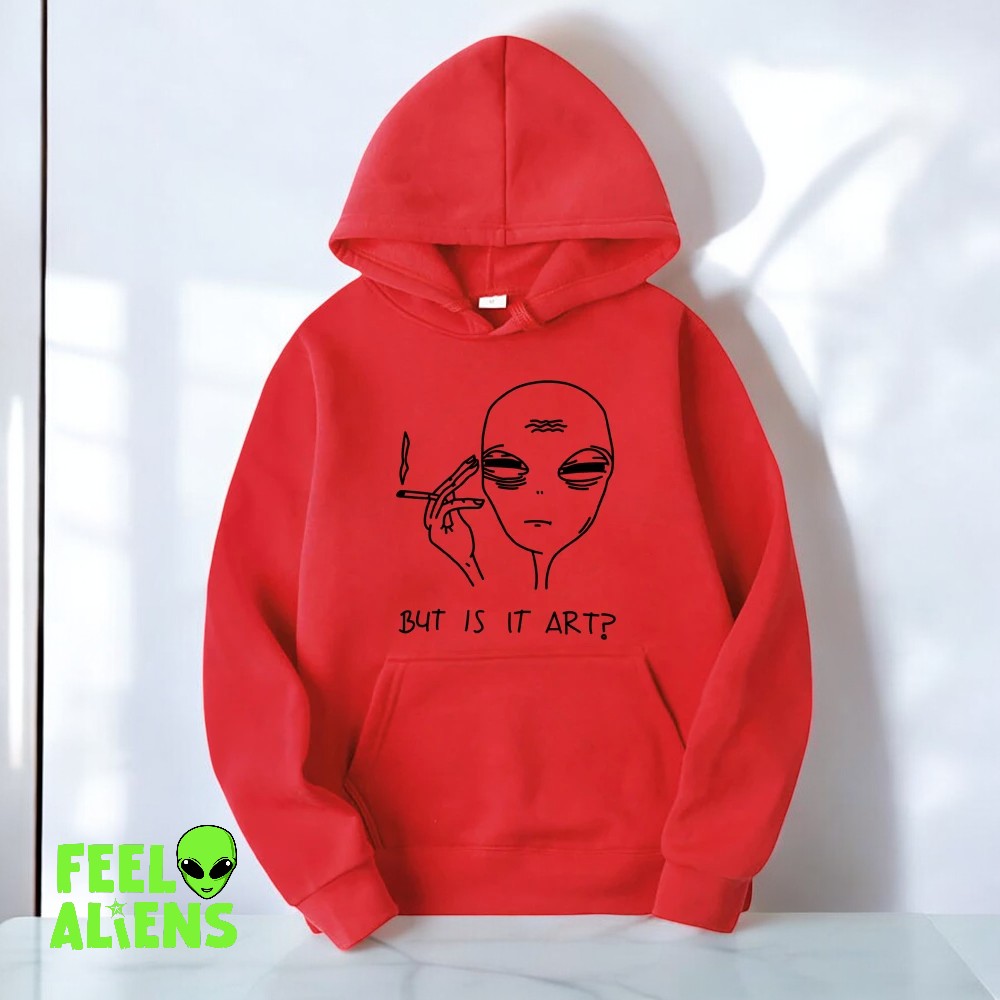 Funny Smoking Alien Hoodie