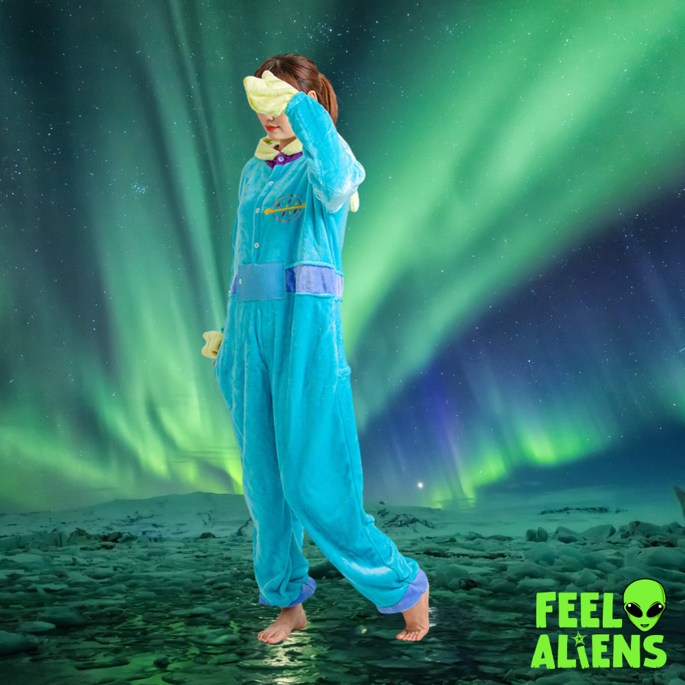 Mike Wazowski Toy Story Alien Pajama Costume - Unisex One-Piece Loungewear