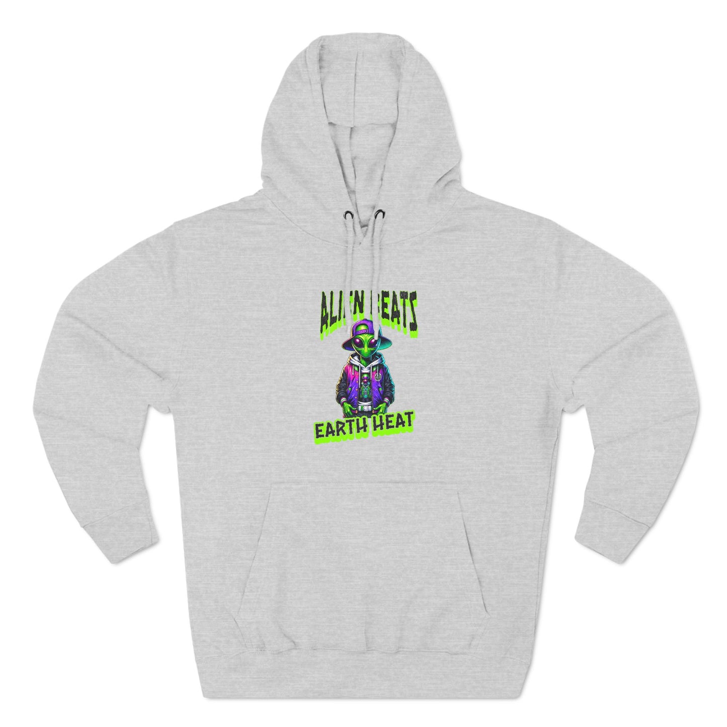 Alien Beats Earth Heat Hoodie - Cozy Three-Panel Fleece for Trendsetters