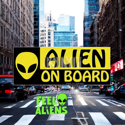  Warning Alien on Board-Car sticker