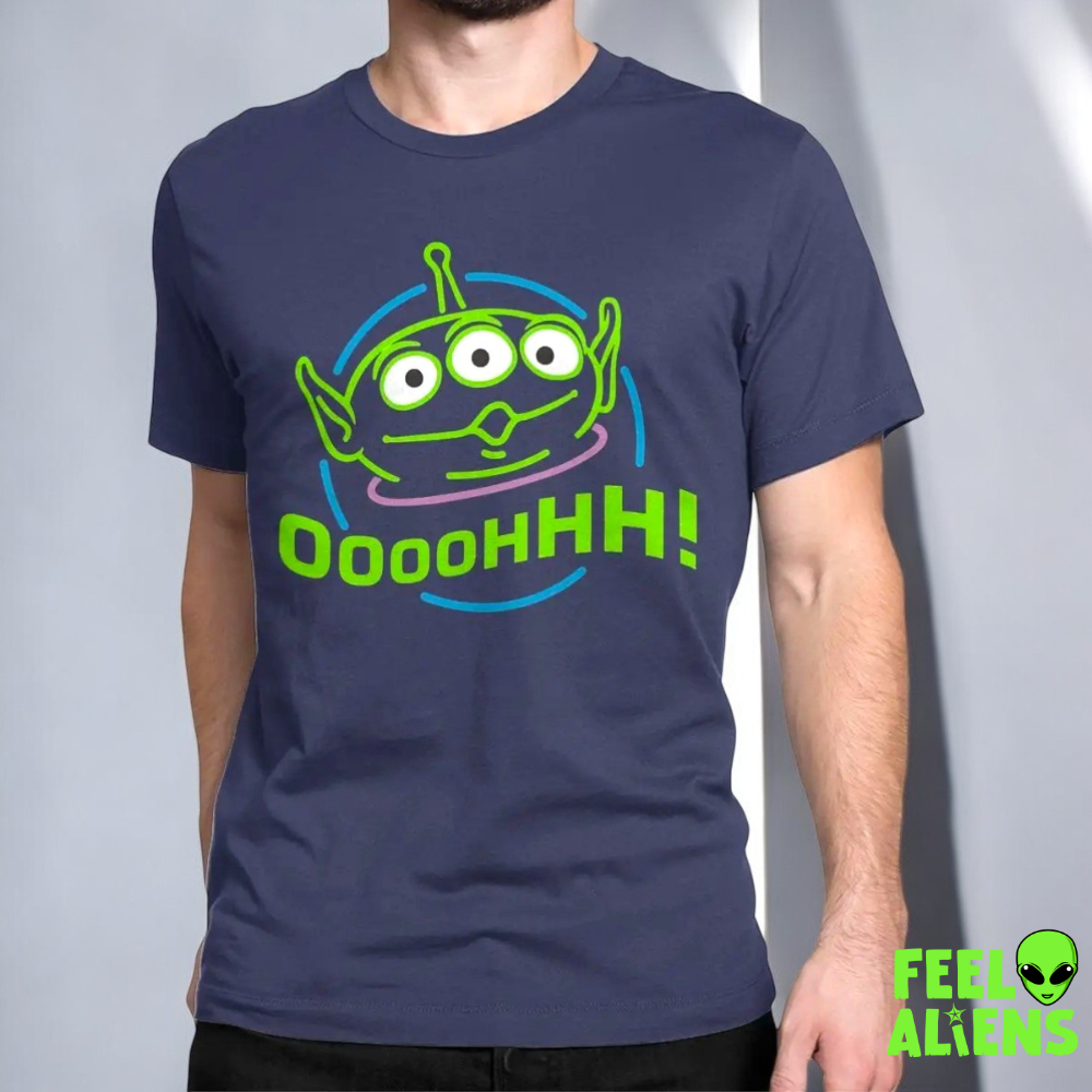 Ooohhh Alien Graphic T-Shirt - Casual Cotton Short Sleeve Top