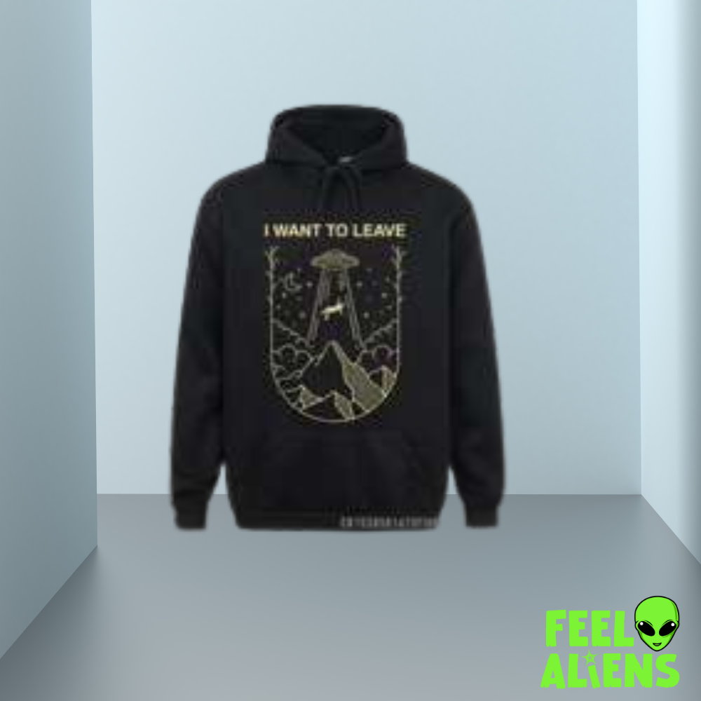 I Want to Leave UFO Hoodie – Preppy Streetwear