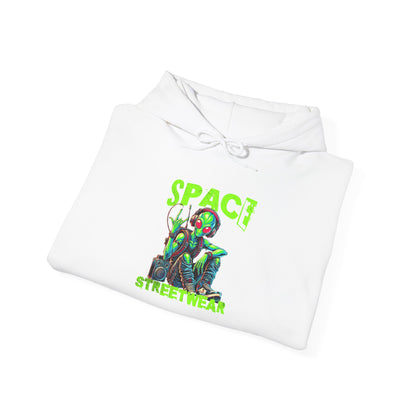 Streetwear Alien Graphic Hoodie - Unisex Heavy Blend