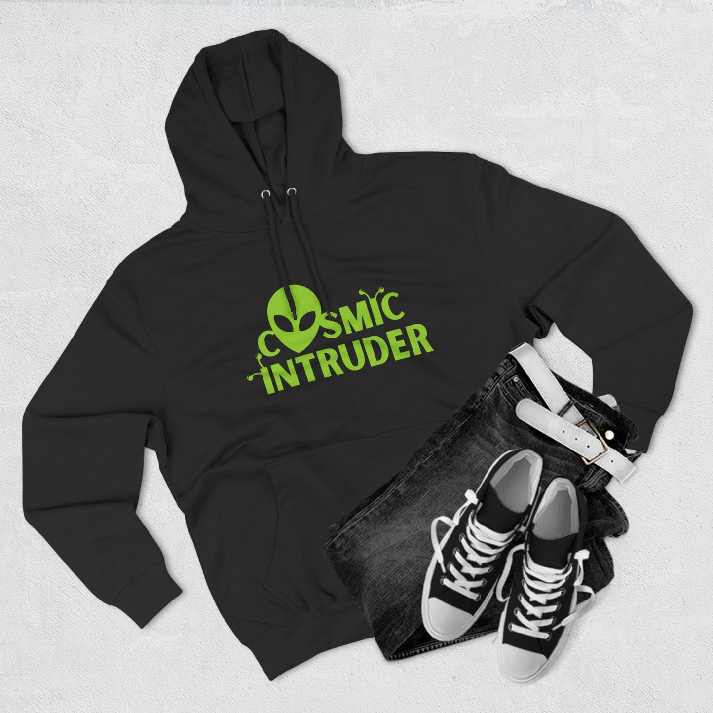 Cosmic Intruder Three-Panel Fleece Hoodie