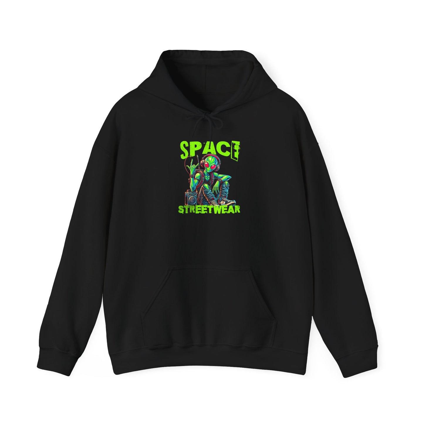 Streetwear Alien Graphic Hoodie - Unisex Heavy Blend