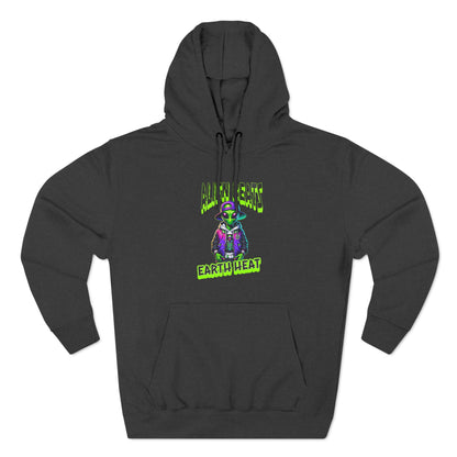 Alien Beats Earth Heat Hoodie - Cozy Three-Panel Fleece for Trendsetters