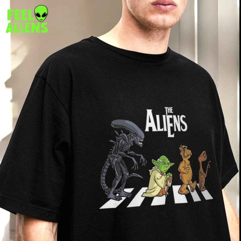 The Aliens Abbey Road T-Shirt - Vintage Cotton Graphic Tee for Men