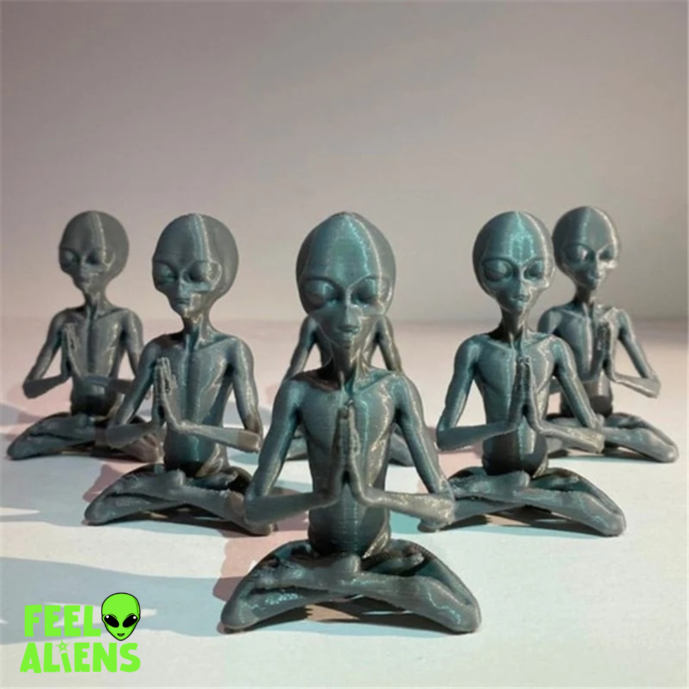 Zen Alien Statue Meditation