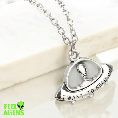 I want to believe UFO Necklace - Alien Jewelry