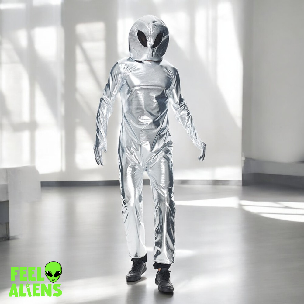 Silver Alien Costume Onesie