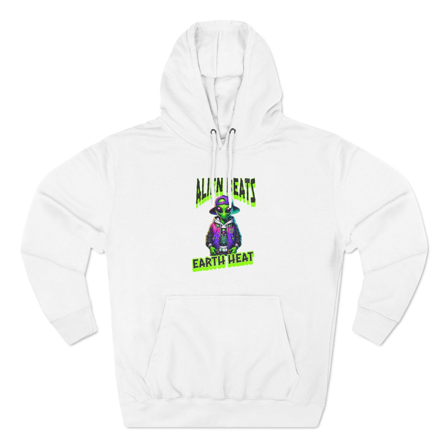 Alien Beats Earth Heat Hoodie - Cozy Three-Panel Fleece for Trendsetters