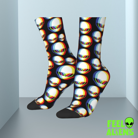 Unisex Psychedelic 3D Alien Fashion Socks