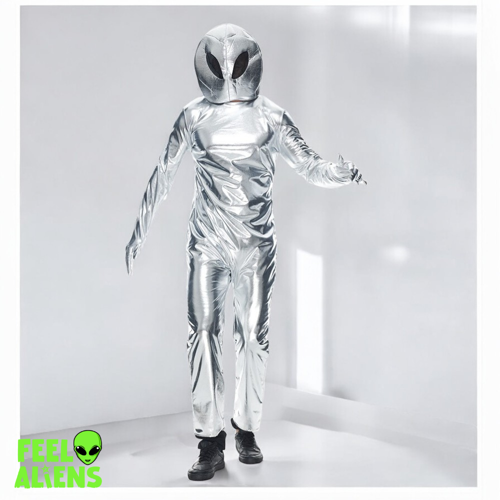 Silver Alien Costume Onesie