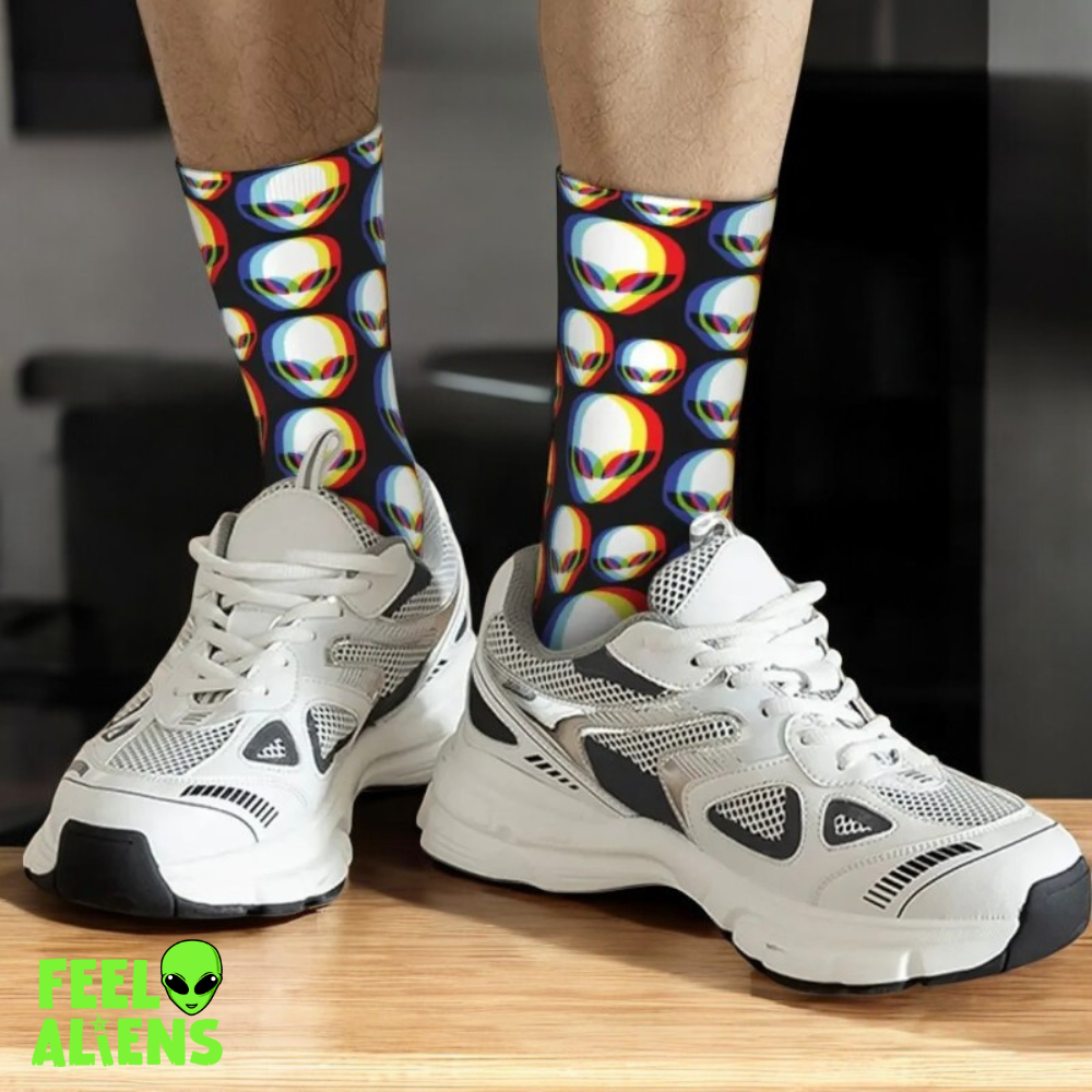 Unisex Psychedelic 3D Alien Fashion Socks