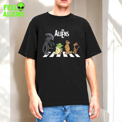 The Aliens Abbey Road T-Shirt - Vintage Cotton Graphic Tee for Men