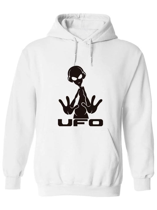 Cool Alien Silhouette Ufo Hoodie Men -Image by Shutterstock, Male Xx-Large