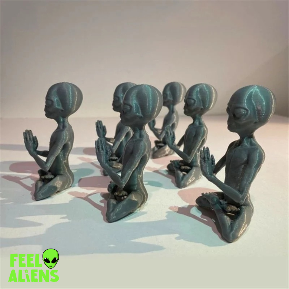 Zen Alien Statue Meditation