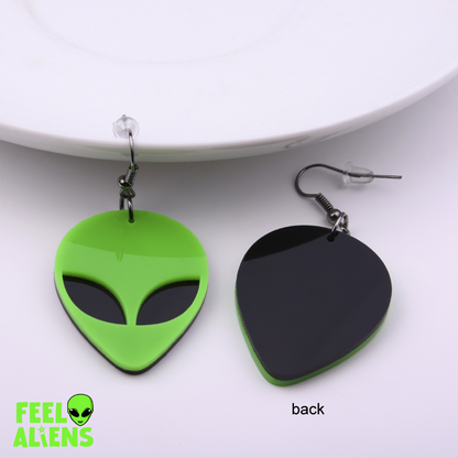 Neon Alien Earrings