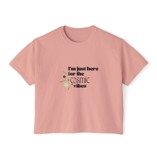 Women's Boxy Tee - Cosmic Vibes Graphic Shirt