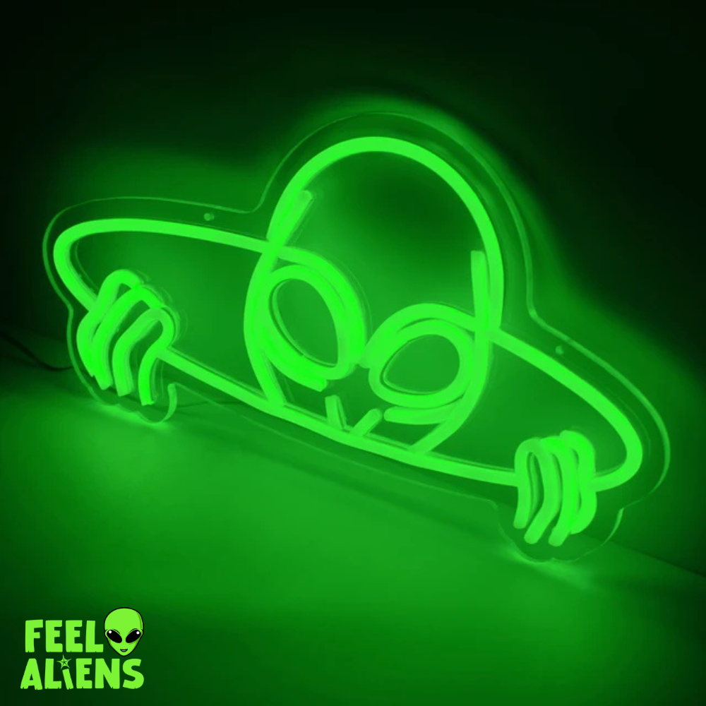 LED Neon Sign Light Smoking Alien Lights