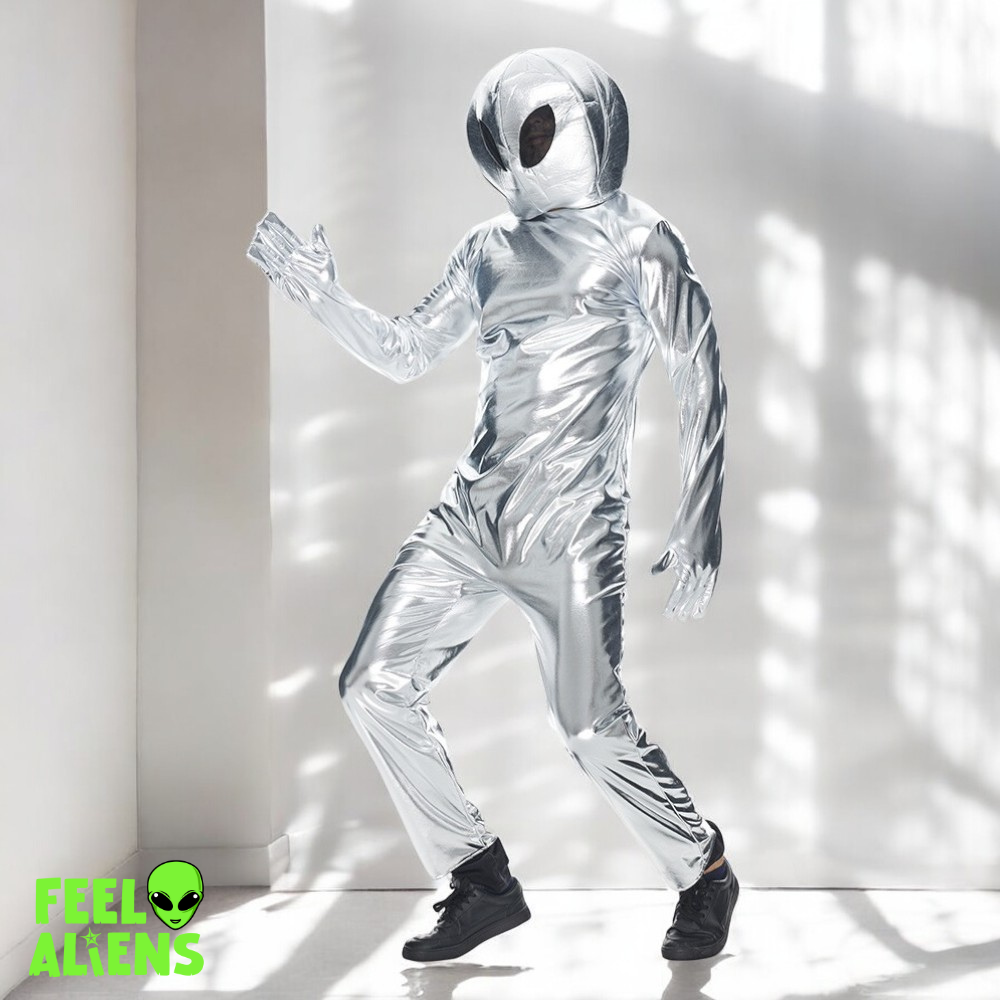 Silver Alien Costume Onesie