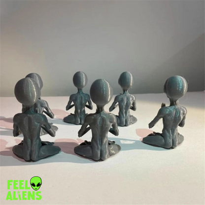 Zen Alien Statue Meditation