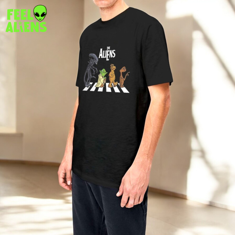 The Aliens Abbey Road T-Shirt - Vintage Cotton Graphic Tee for Men