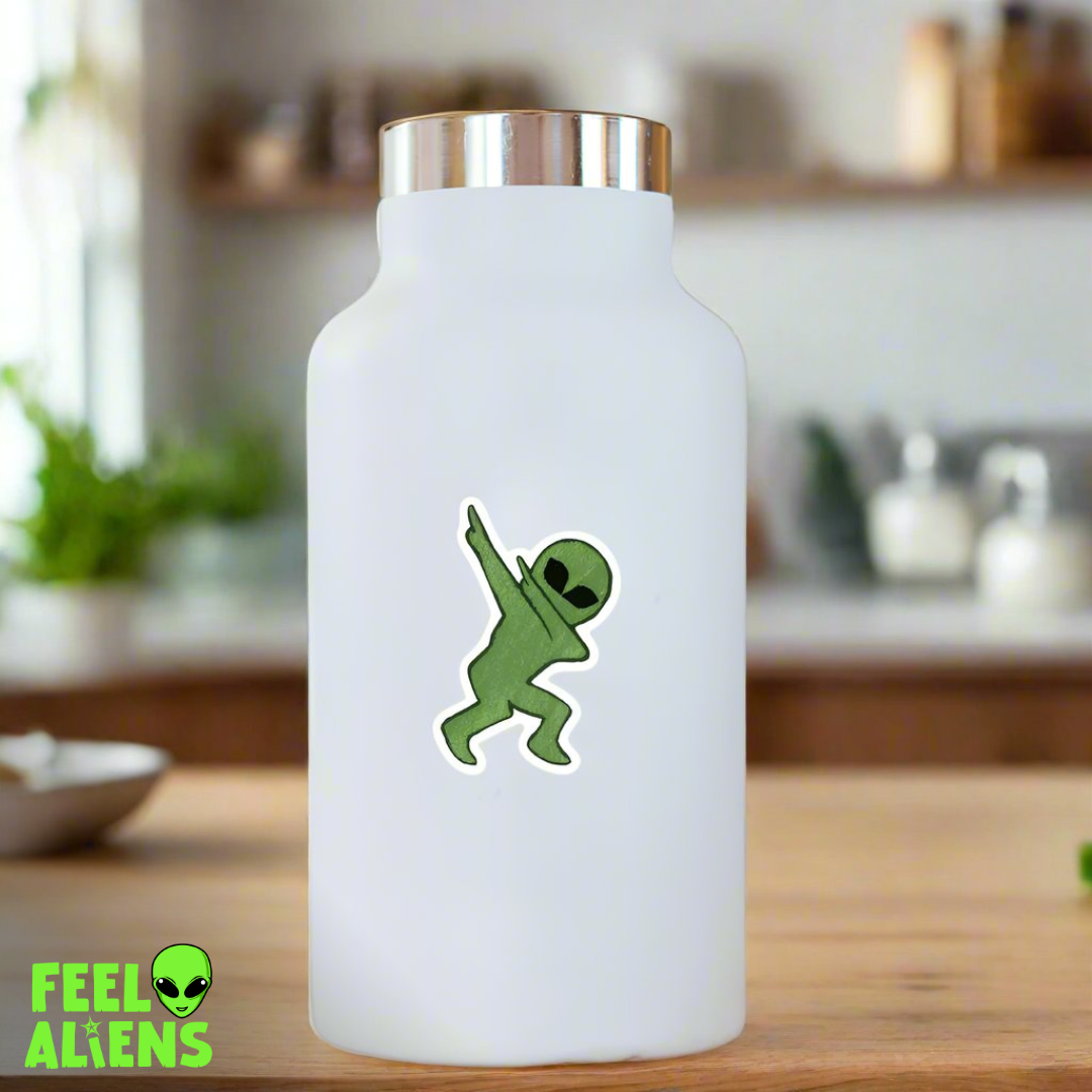 50 Alien UFO Stickers: Waterproof, No Glue Residue, For All
