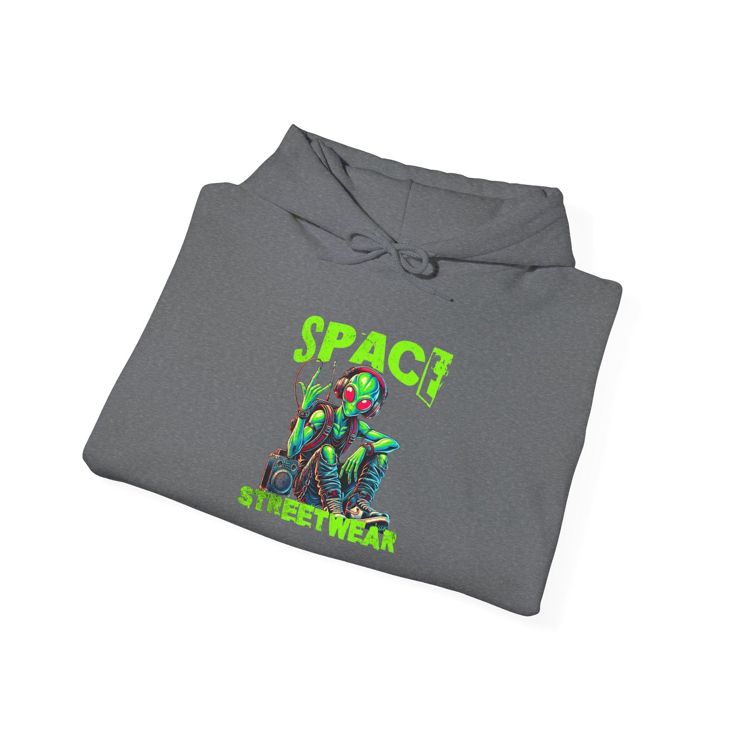 Streetwear Alien Graphic Hoodie - Unisex Heavy Blend