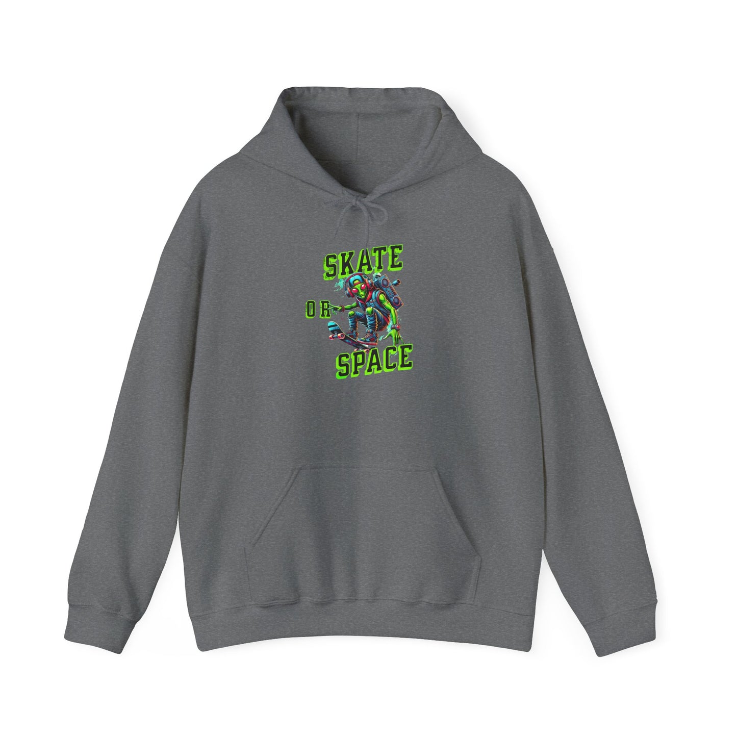 Skater Alien Graphic Hoodie - Unisex Heavy Blend Sweatshirt