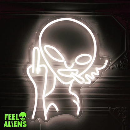 LED Neon Sign Light Smoking Alien Lights