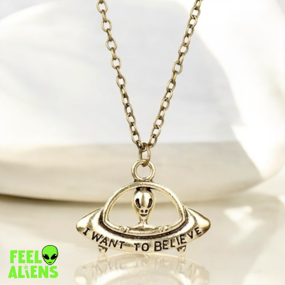 I want to believe UFO Necklace - Alien Jewelry