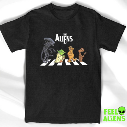 The Aliens Abbey Road T-Shirt - Vintage Cotton Graphic Tee for Men