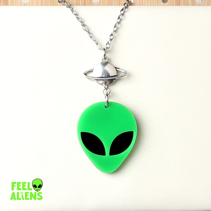 Acrylic Alien Jewel- Feelaliens Head Necklace