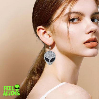 Alien Earrings-alien cartoon