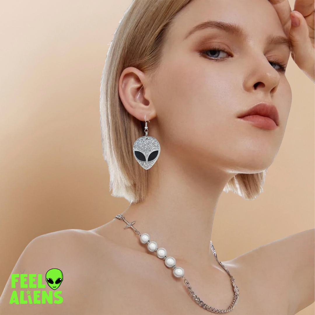 Alien Earrings-alien cartoon