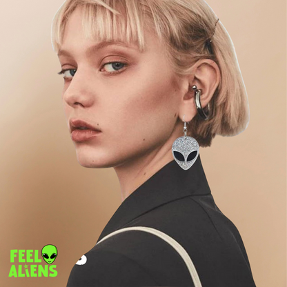 Alien Earrings-alien cartoon