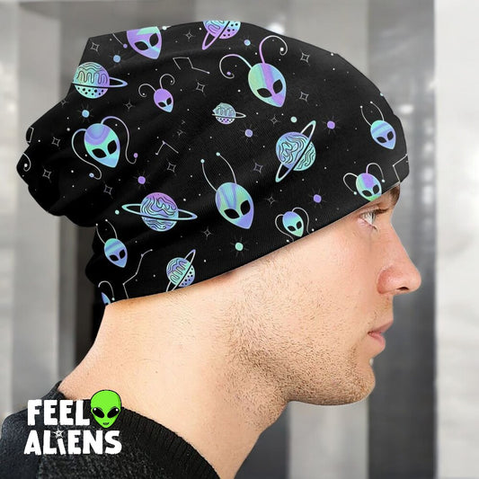 Alien Galaxy Print Beanie