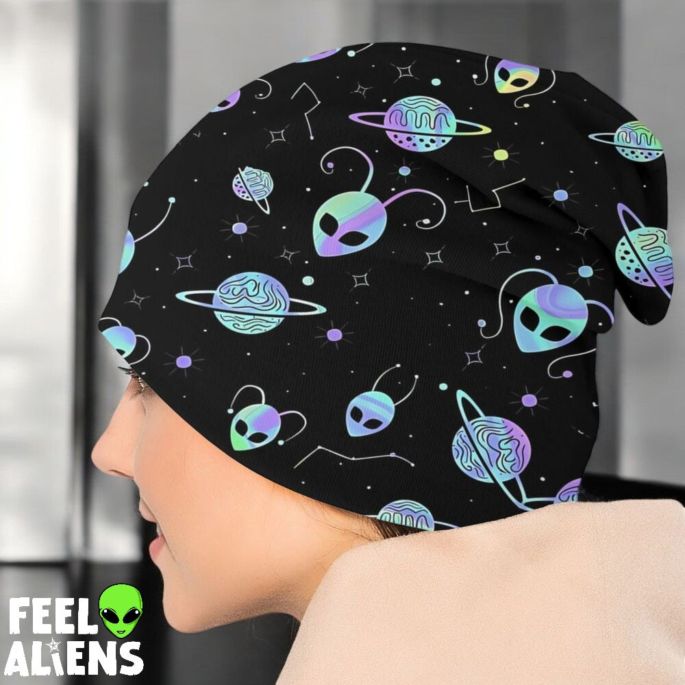 Alien Galaxy Print Beanie