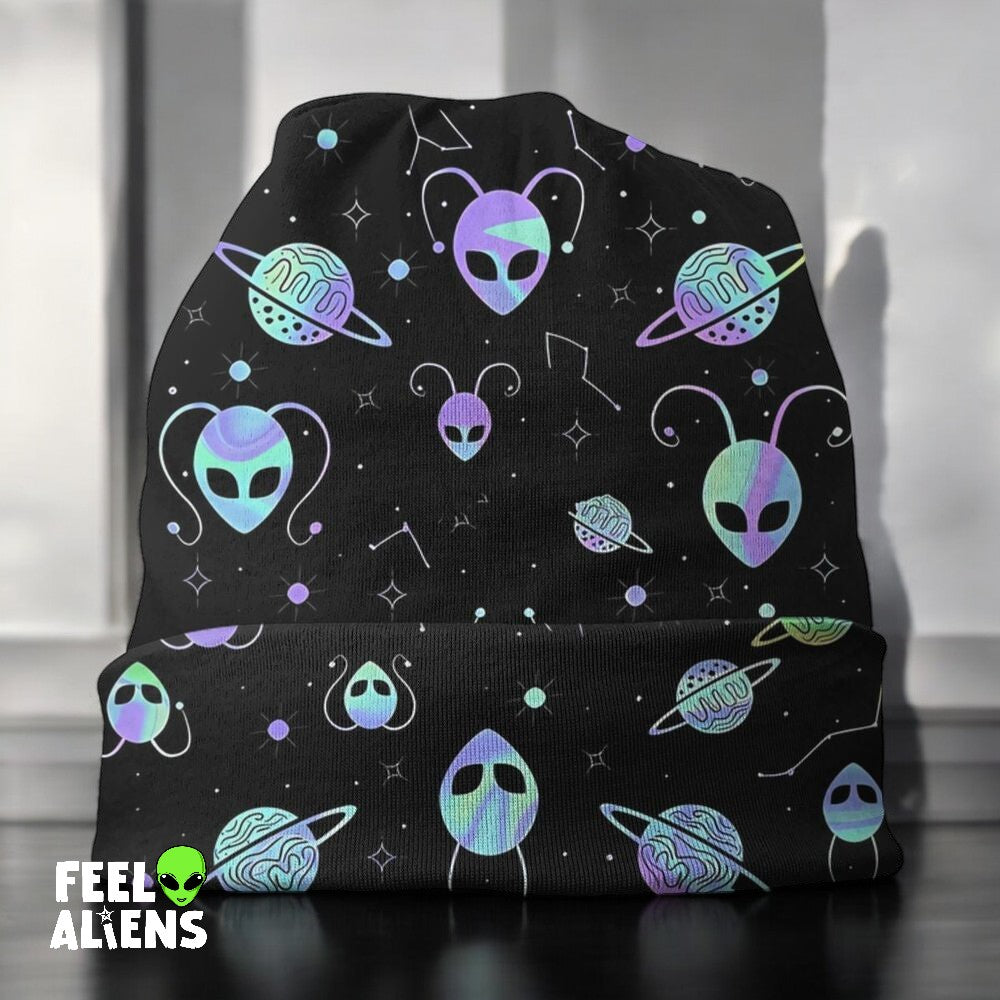 Alien Galaxy Print Beanie