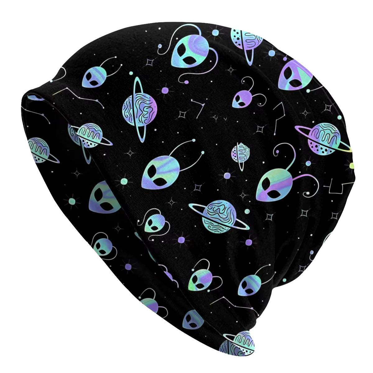 Alien Galaxy Print Beanie