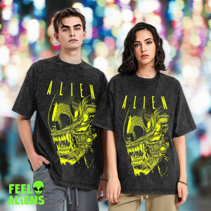 Alien Graphic Oversized T-Shirt - Breathable Summer Tee