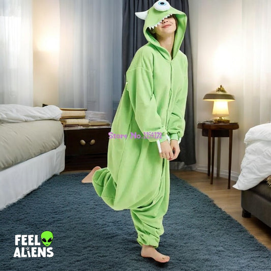 Alien Pajama Unisex Adults Cosplay Costume Monster Mike One-Piece Pajamas