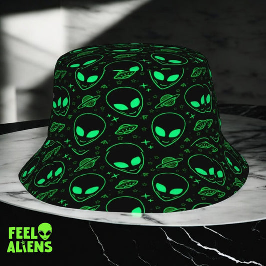 Alien Print Bucket Hat